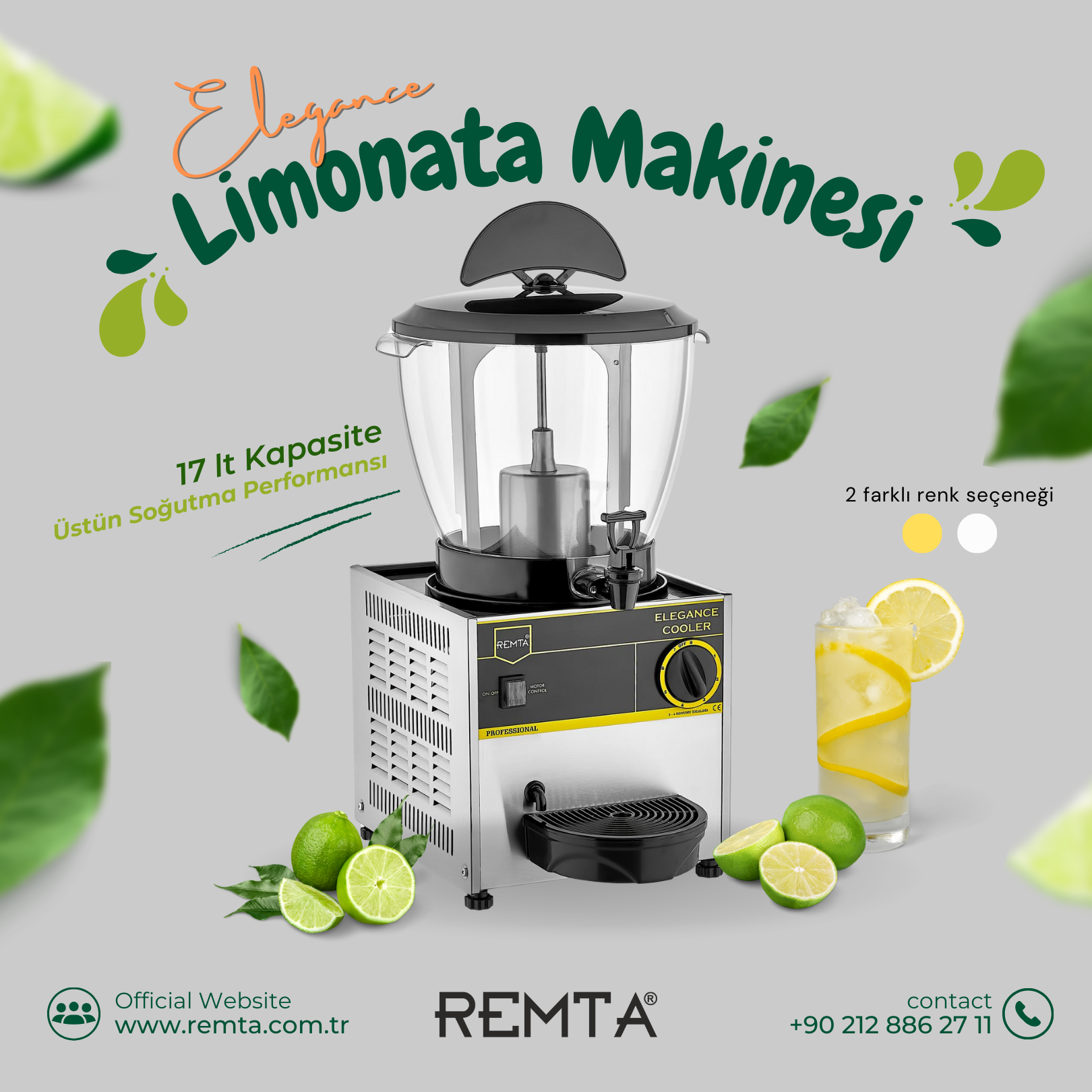 Remta Elegance Şerbet ve Ayran Soğutucu 17 lt - ST15