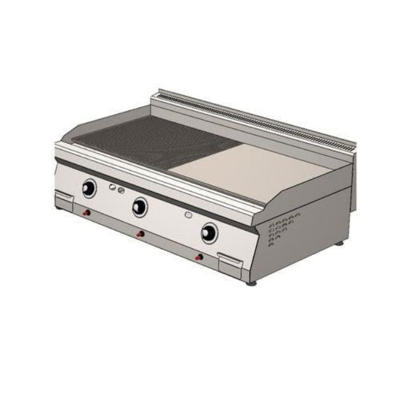 CSA 700 Edge Seri Yarı Oluklu Pleyt Izgara Set Üstü Lpg'li 120x70 Cm