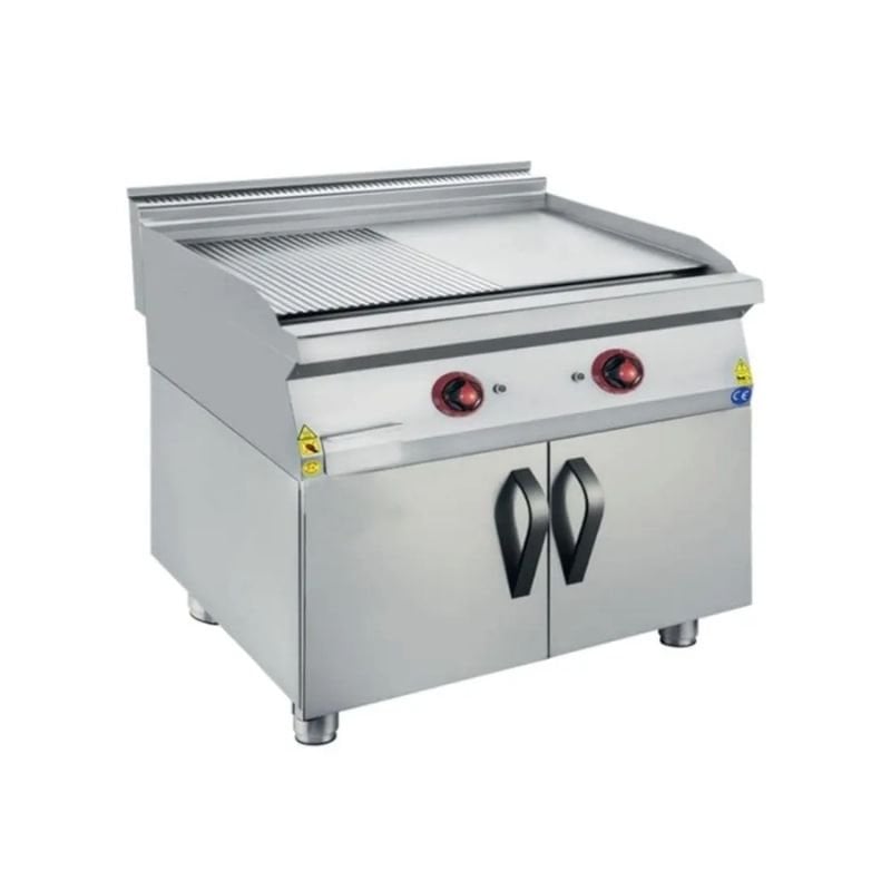 CSA 900 Edge Seri Yarı Oluklu Pleyt Izgara Dolaplı Elektrikli 80x90 Cm