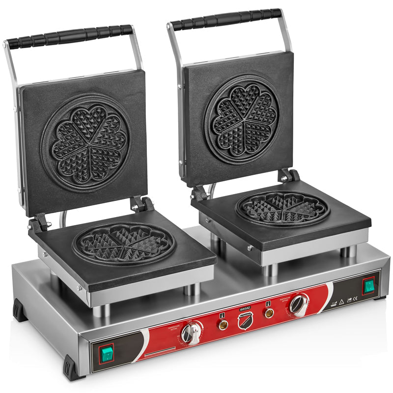 Silver Çiftli Çiçek Waffle Makinesi