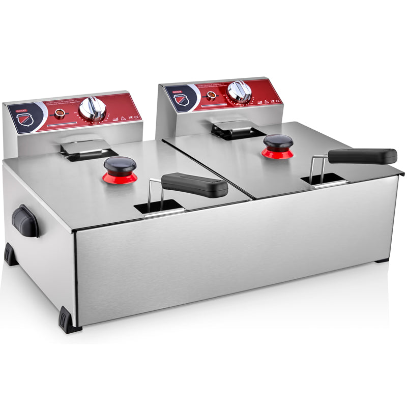 Silver Elektrikli Fritöz, 8+8 Litre