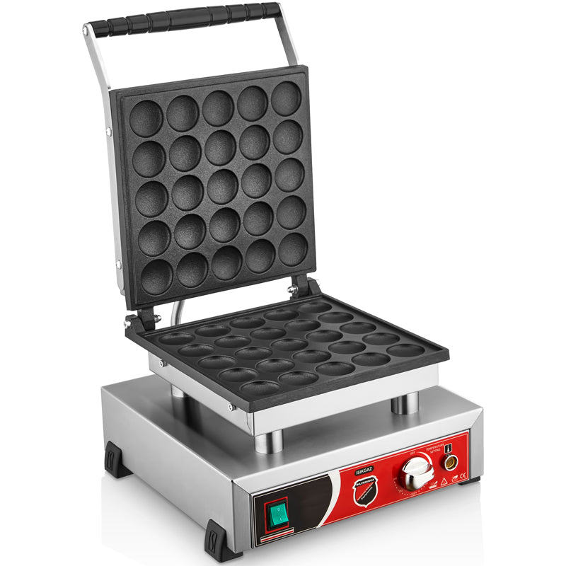 Silver Yuvarlak Bubble Waffle Makinesi, Tekli, Kapaklı