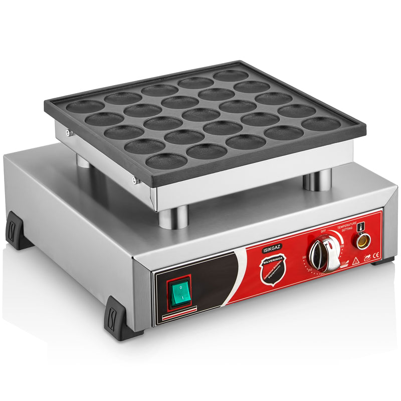 Silver Yuvarlak Bubble Waffle Makinesi, Tekli, Kapaksız