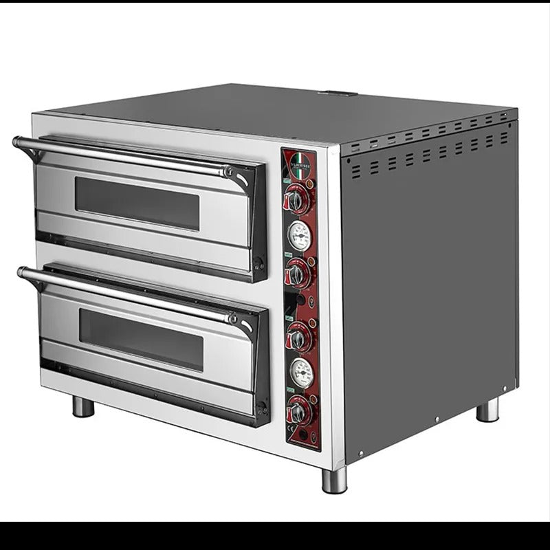 Silverinox Çift Katlı Elektrikli Pizza Fırını, 52x52 cm