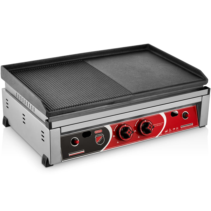 Silverinox Döküm Izgara, Doğalgazlı, Yarı Oluklu, 70 cm