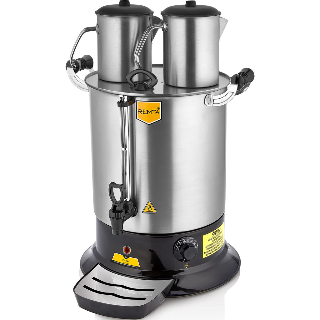 Remta Platin Model Çift Demlikli Çay Makinesi 17 lt (Demlik Dahil) PT14