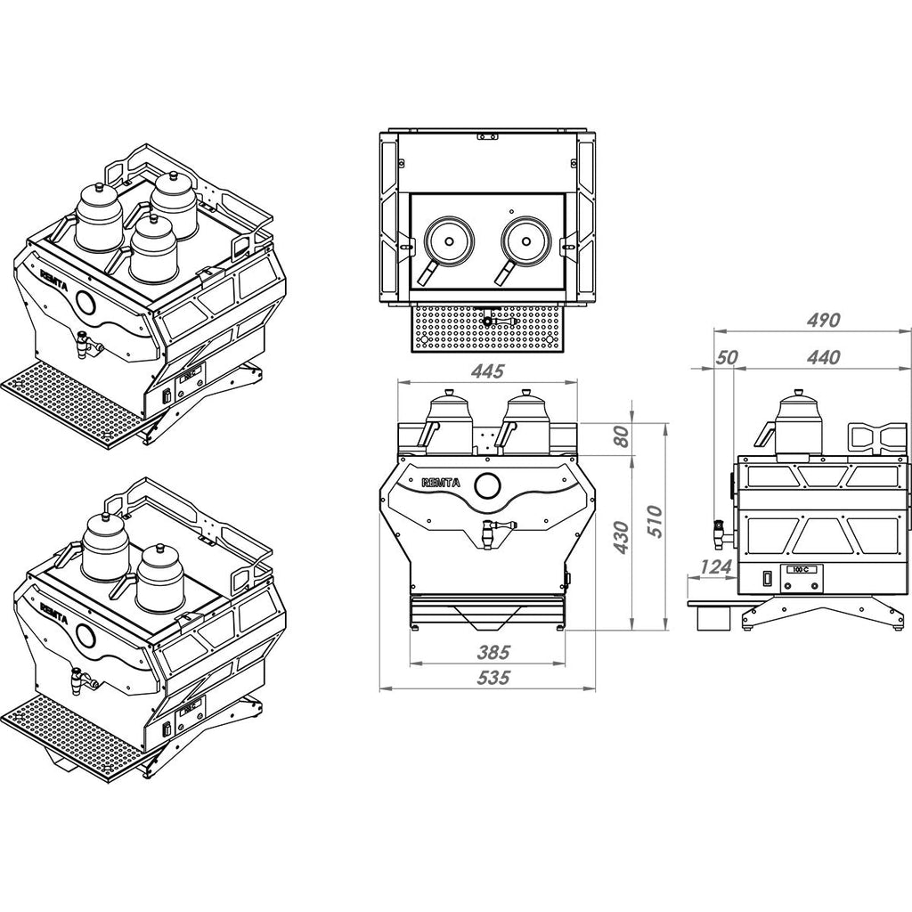 Remta Pro Serisi 3 Demlikli Jumbo Çay Makinesi 30 lt - DE23