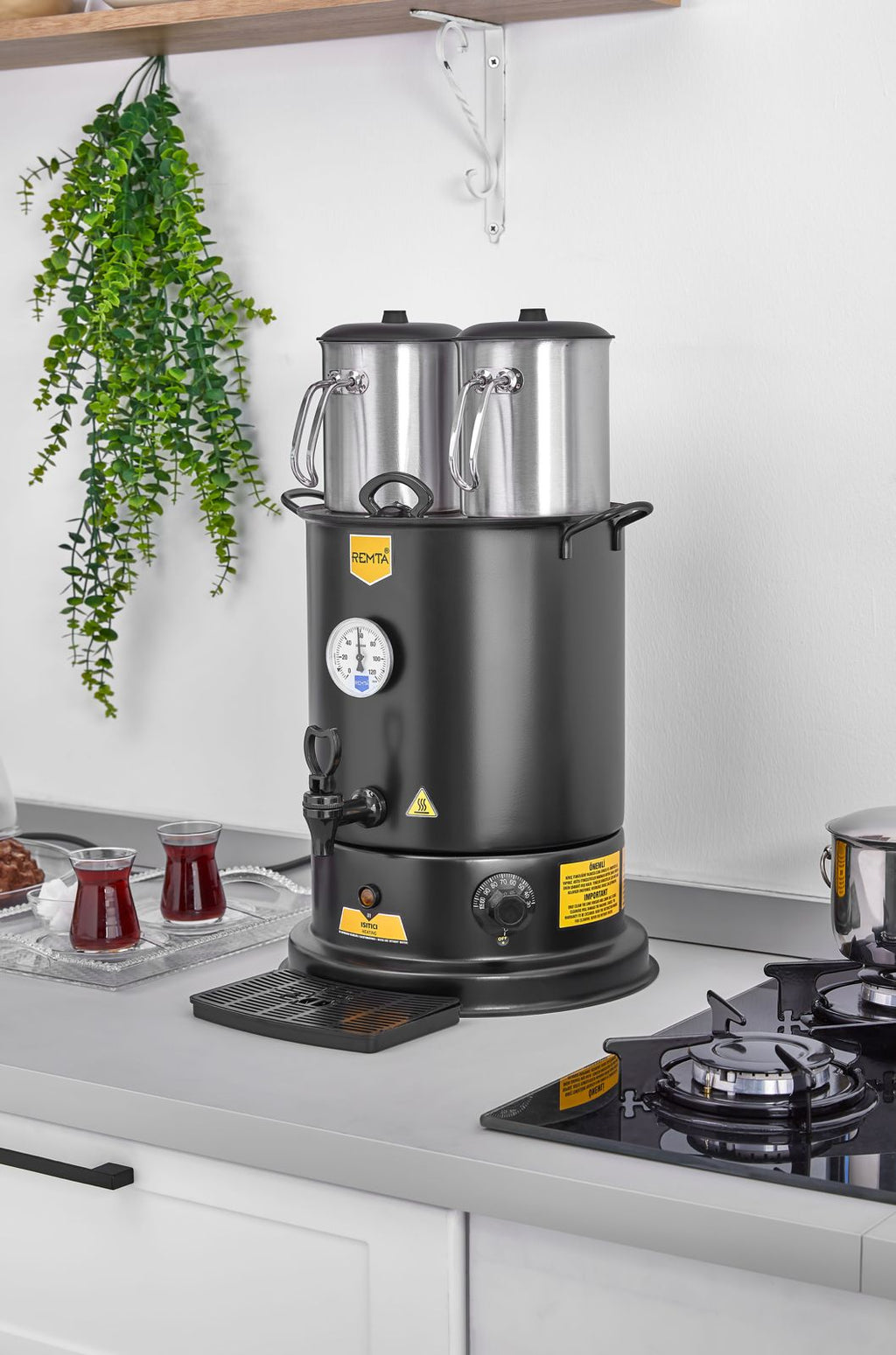 Remta 2 Demlikli Elite Çay Makinesi 18 lt - EL11