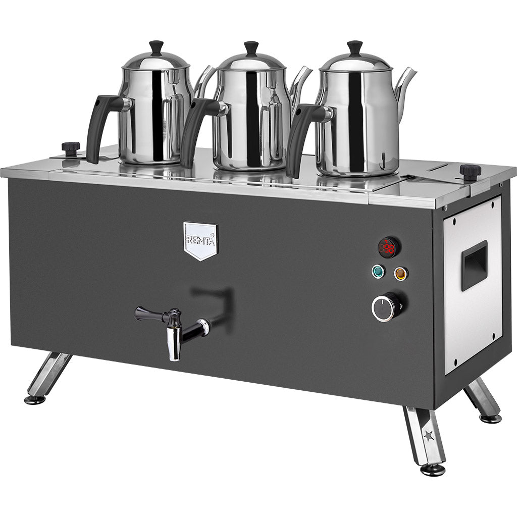 Remta Çift Cidarlı 3 Demlikli Elektrikli Kahveci Ocağı 31 lt Şamandıralı - EP03(L)