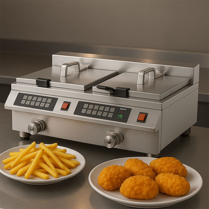 Vosco - Elektrikli Fritöz, Çiftli, 12+12 Litre, 71,6x55,5x38,8 cm