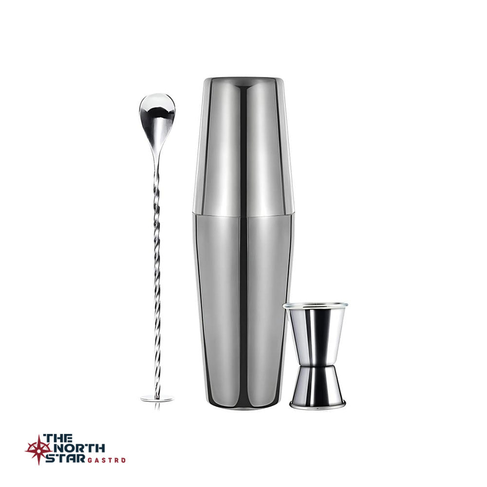 Vosco 3 Parça Avantajlı Kokteyl Set Boston Shaker (750ml) Stok Kodu (VSC-300B)