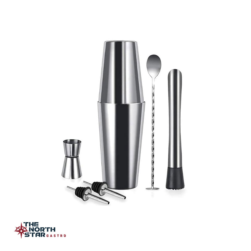 Vosco 6 Parça Avantajlı Kokteyl Set Boston Shaker (750ml)