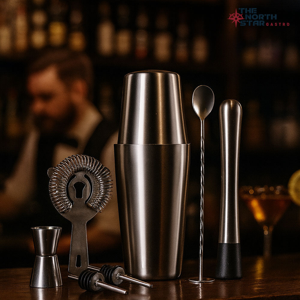 Vosco 7 Parça Avantajlı Kokteyl Set Boston Shaker (750ml) Stok Kodu (VSC-700B)