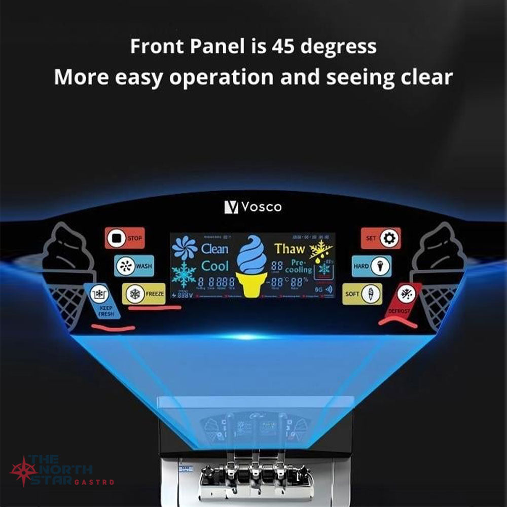 Vosco Dondurma Makinesi 3 Kollu (Soft) Set Üstü Stok Kodu (VSC-28T)