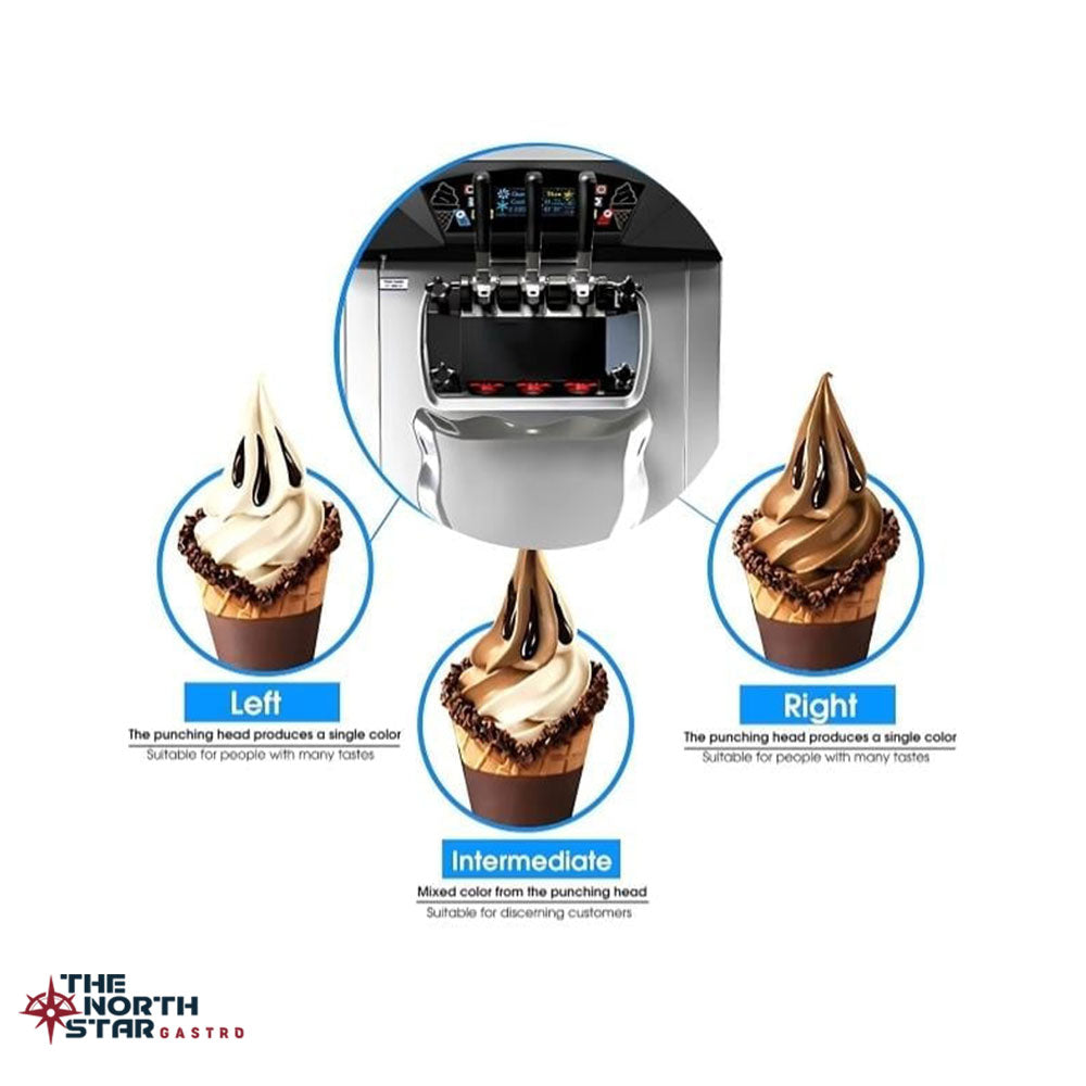 Vosco Pro Soft Dondurma Makinesi (Üç Kollu) Stok Kodu (VSC-32F)