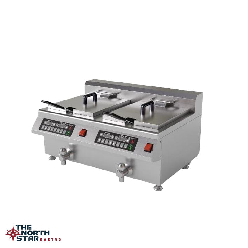 Vosco - Elektrikli Fritöz, Çiftli, 12+12 Litre, 71,6x55,5x38,8 cm