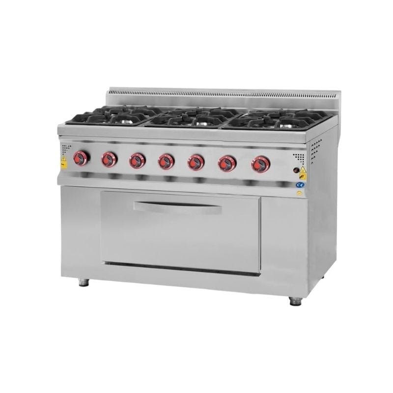 CSA 700 Seri Kuzine Fırın 6 Gözlü Lpg’li 120x70 Cm