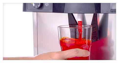 Samixir M22 Panoramik Soğuk İçecek Dispenseri, 22 Lt, Karıştırıcılı, Sarı