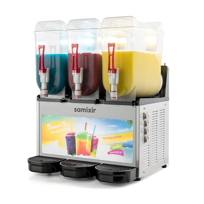 Samixir Slush36 Trıple Allure Buzlu ve Soğuk İçecek Dispenseri, 12+12+12 lt, Inox