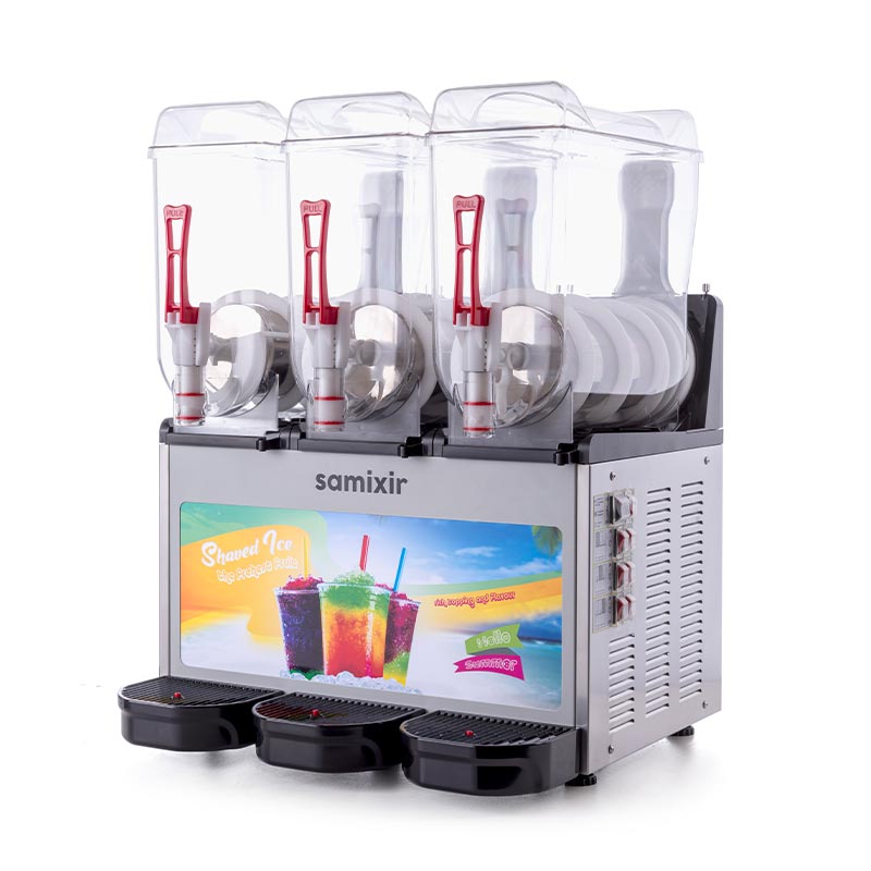 Samixir Slush36 Trıple Allure Buzlu ve Soğuk İçecek Dispenseri, 12+12+12 lt, Inox