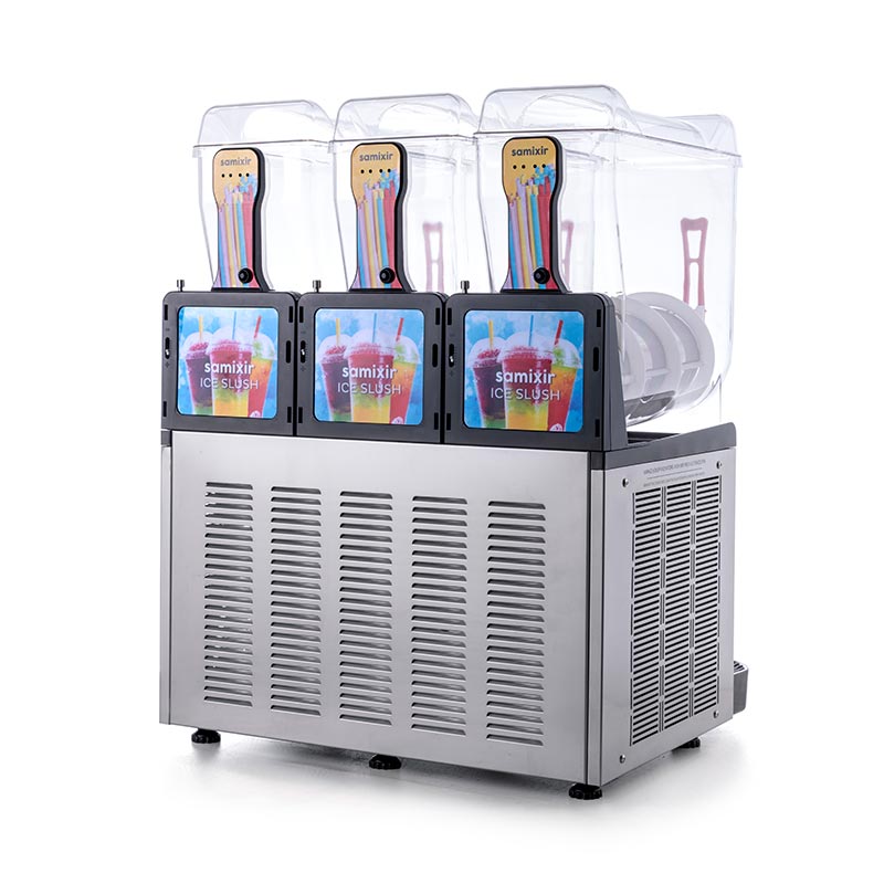 Samixir Slush36 Trıple Allure Buzlu ve Soğuk İçecek Dispenseri, 12+12+12 lt, Inox