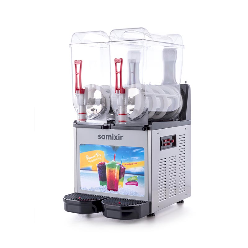 Samixir SLUSH24 Slush Twin Allure Buzlu ve Soğuk İçecek Dispenseri, 12+12 Lt, Inox