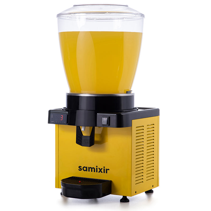 Samixir M22 Panoramik Soğuk İçecek Dispenseri, 22 Lt, Karıştırıcılı, Sarı, Dijital