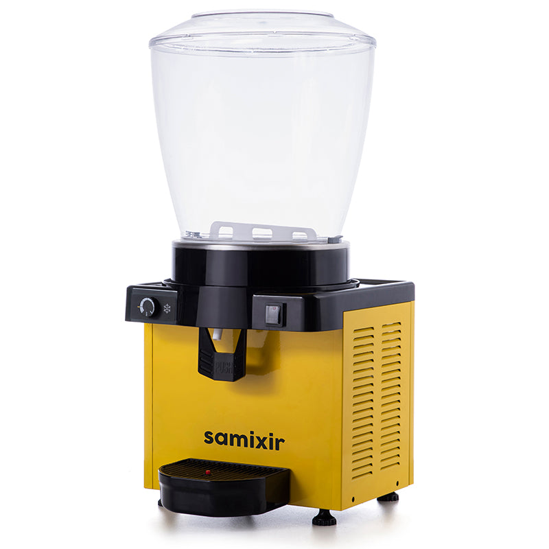 Samixir M22 Panoramik Soğuk İçecek Dispenseri, 22 Lt, Karıştırıcılı, Sarı