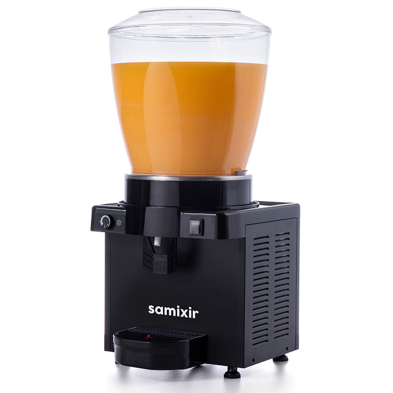 Samixir M22 Panoramik Soğuk İçecek Dispenseri, 22 Lt, Karıştırıcılı, Siyah