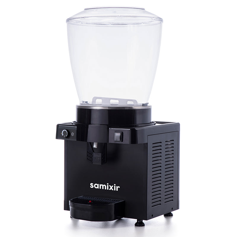 Samixir M22 Panoramik Soğuk İçecek Dispenseri, 22 Lt, Karıştırıcılı, Siyah