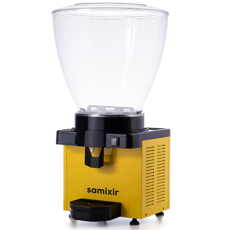 Samixir M40 Panoramik Soğuk İçecek Dispenseri, 40 Lt, Karıştırıcılı, Sarı, Dijital