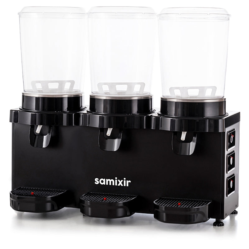 Samixir MMM30 AB, Analog, Panoromik Triple Soğuk İçecek Dispenseri, 10+10+10 Lt, Karıştırıcılı, Siyah