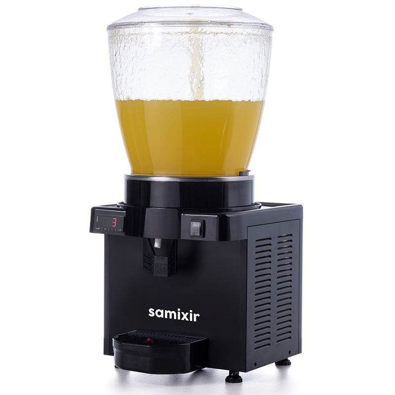 Samixir S22 Panoramik Soğuk İçecek Dispenseri, 22 Lt, Fıskiyeli, Siyah, Dijital