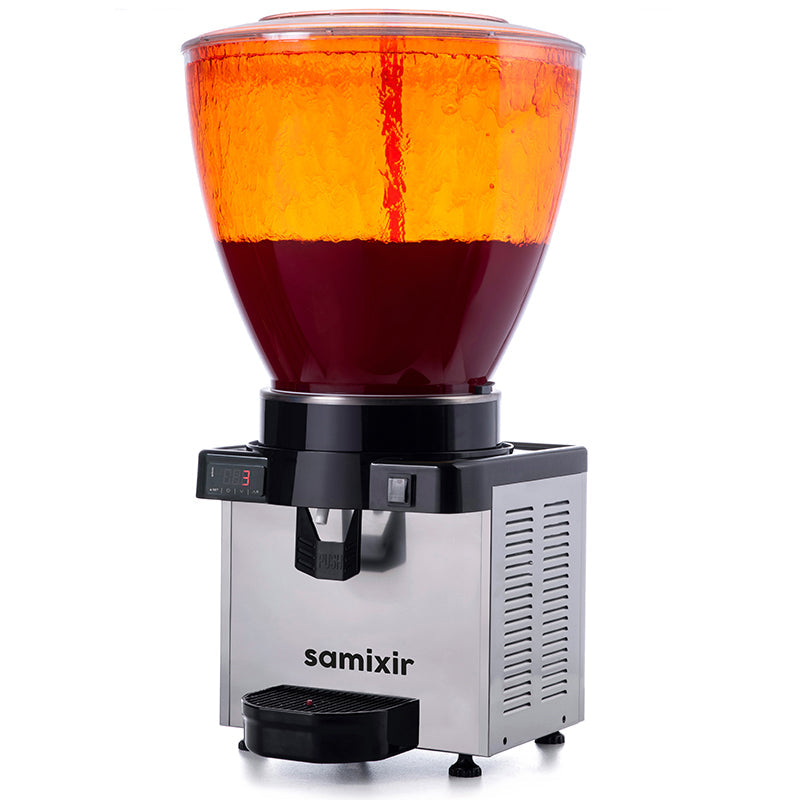 Samixir S40 Panoramik Soğuk İçecek Dispenseri, 40 Lt, Fıskiyeli, Inox, Dijital