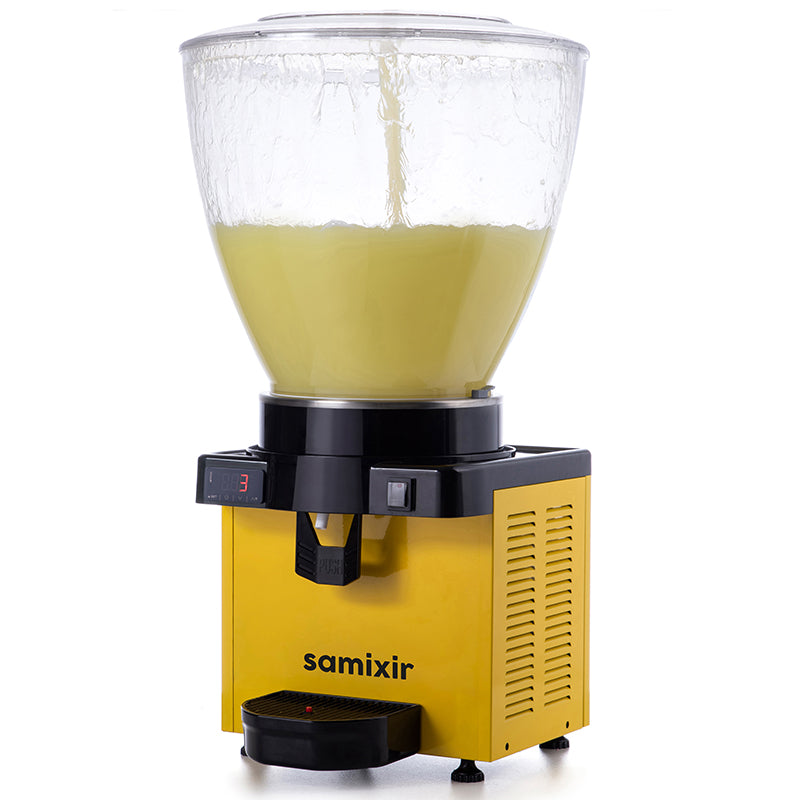 Samixir S40 Panoramik Soğuk İçecek Dispenseri, 40 Lt, Fıskiyeli, Sarı, Dijital