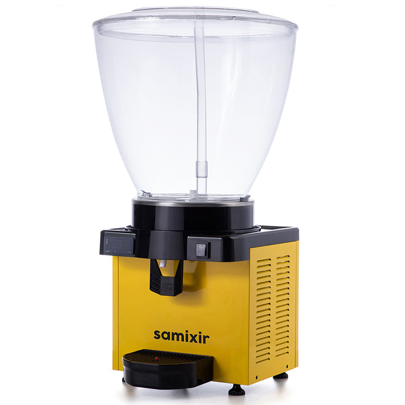 Samixir S40 Panoramik Soğuk İçecek Dispenseri, 40 Lt, Fıskiyeli, Sarı, Dijital