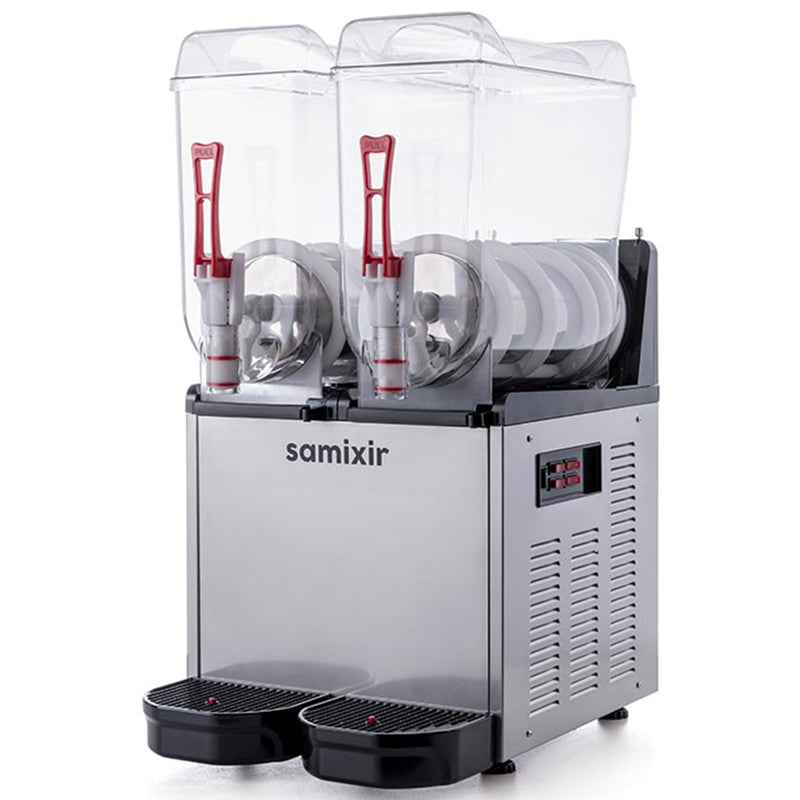 Samixir Slush24 Slush Twın Buzlu ve Soğuk İçecek Dispenseri, 12+12 lt, Inox