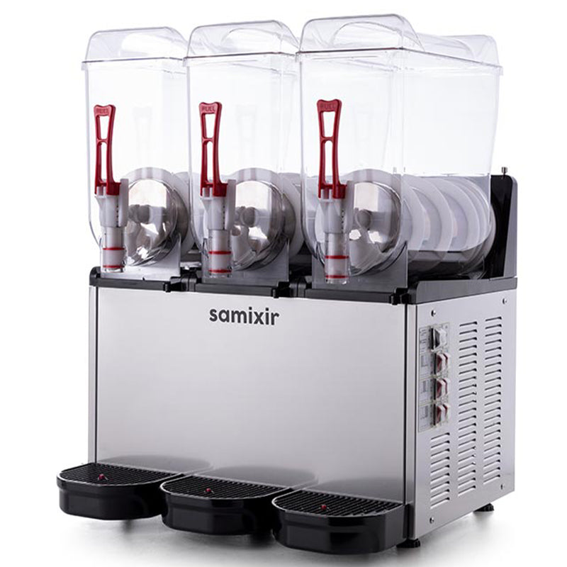 Samixir Slush36, Slush Triple Buzlu ve Soğuk İçecek Dispenseri, 12+12+12 lt, Inox