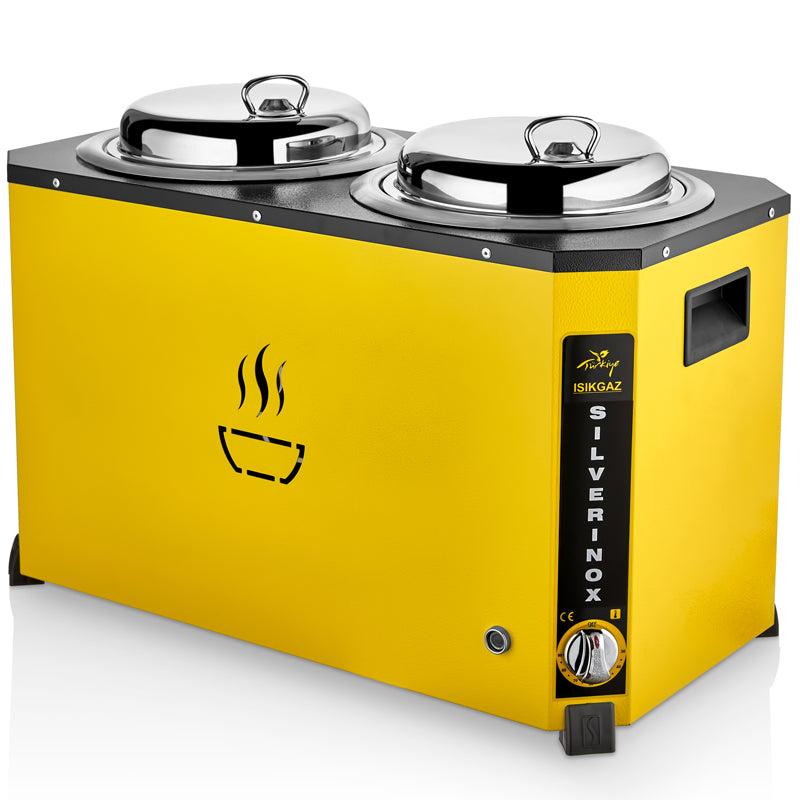 Silver Jumbo Çorba Kazanı, 9+9 Litre, Sarı