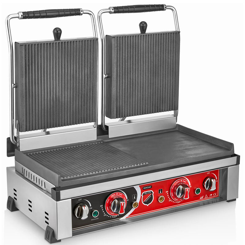 Silver Style Elektrikli Çift Kapaklı Hamburger Makinesi, 20 Dilim
