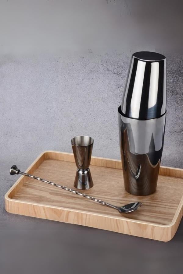 Vosco 3 Parça Avantajlı Kokteyl Set Boston Shaker (750ml) Stok Kodu (VSC-300B)