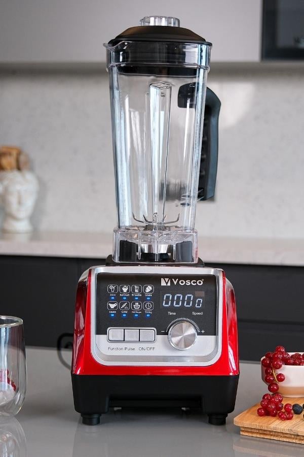 Vosco Bar Blender Pro Dijital 2 Lt Buz Kırıcılı 2200W Kırmızı Stok Kodu (VHS-206CK)
