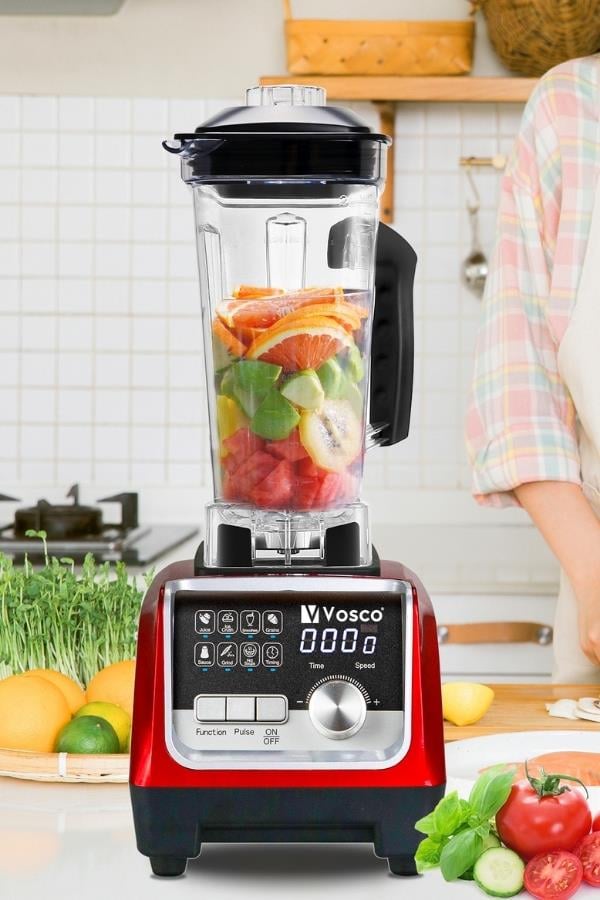 Vosco Bar Blender Pro Dijital 2 Lt Buz Kırıcılı 2200W Kırmızı Stok Kodu (VHS-206CK)