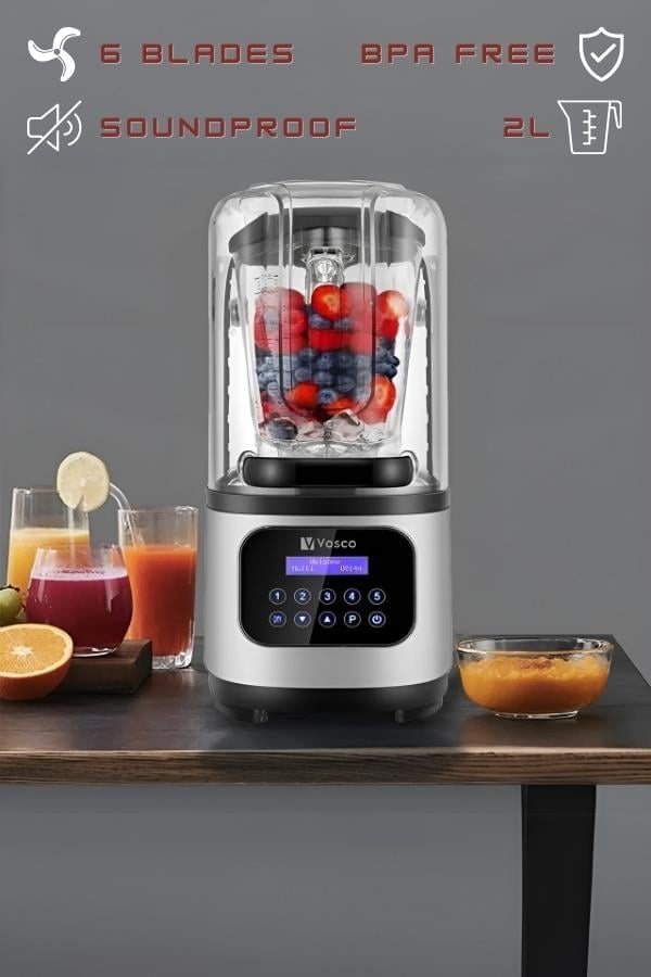 Vosco Bar Blender Pro Kapaklı 2 Lt Buz Kırıcılı 2200W Stok Kodu (VHS-212C)
