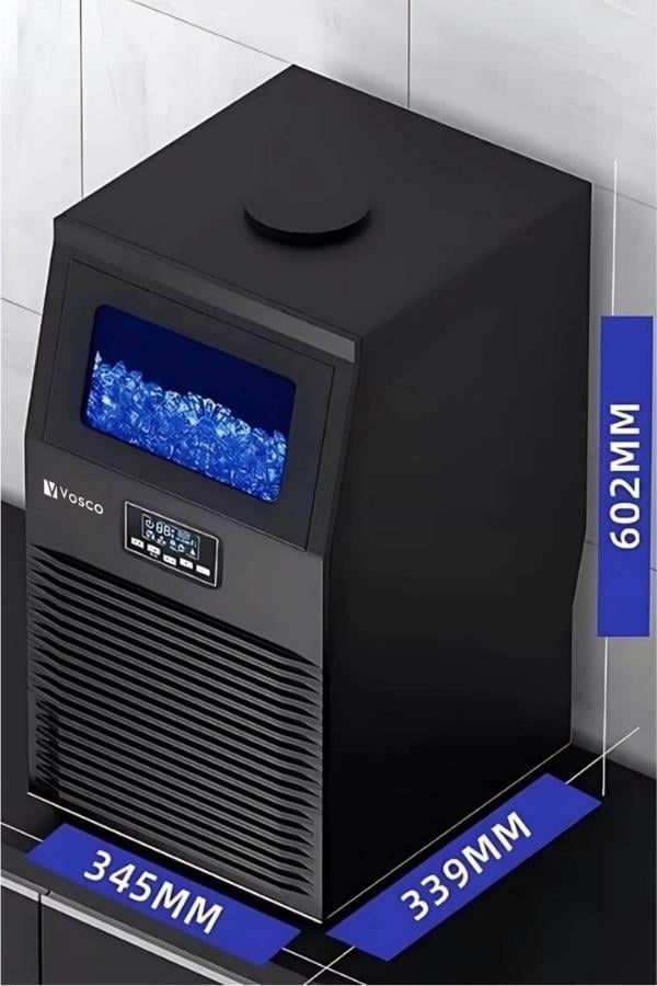 Vosco Buz Makinesi 23 Kg/Gün Küp Buz Siyah Stok Kodu (VSC-23CS)