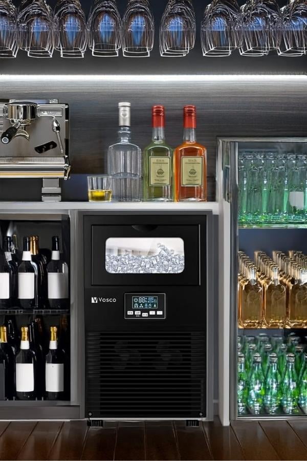 Vosco Buz Makinesi 23 Kg/Gün Küp Buz Siyah Stok Kodu (VSC-23CS)