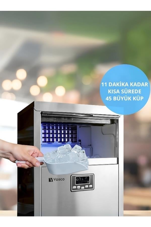 Vosco Buz Makinesi 45 Kg/Gün Küp Buz Stok Kodu (VSC-45/S)