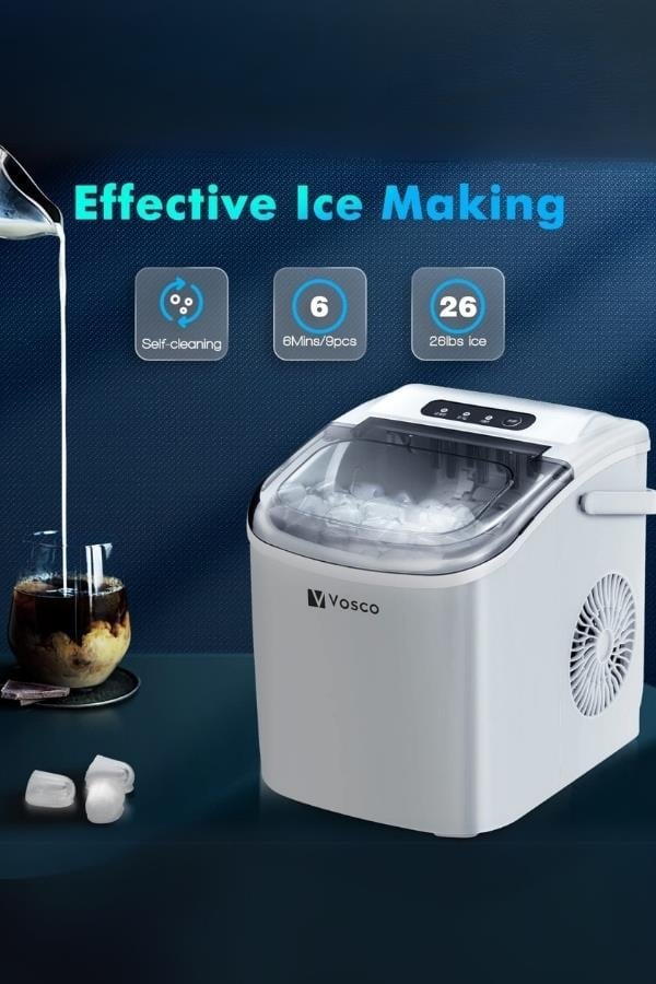Vosco Eko Set Üstü Buz Makinesi 12 Kg Beyaz Stok Kodu (VHZB-12HB)