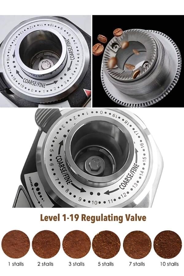 Vosco KD-25 Dozaj Ayarlı Tam Otomatik Kahve Değirmeni (Kırmızı) Stok Kodu (VKD-25K)