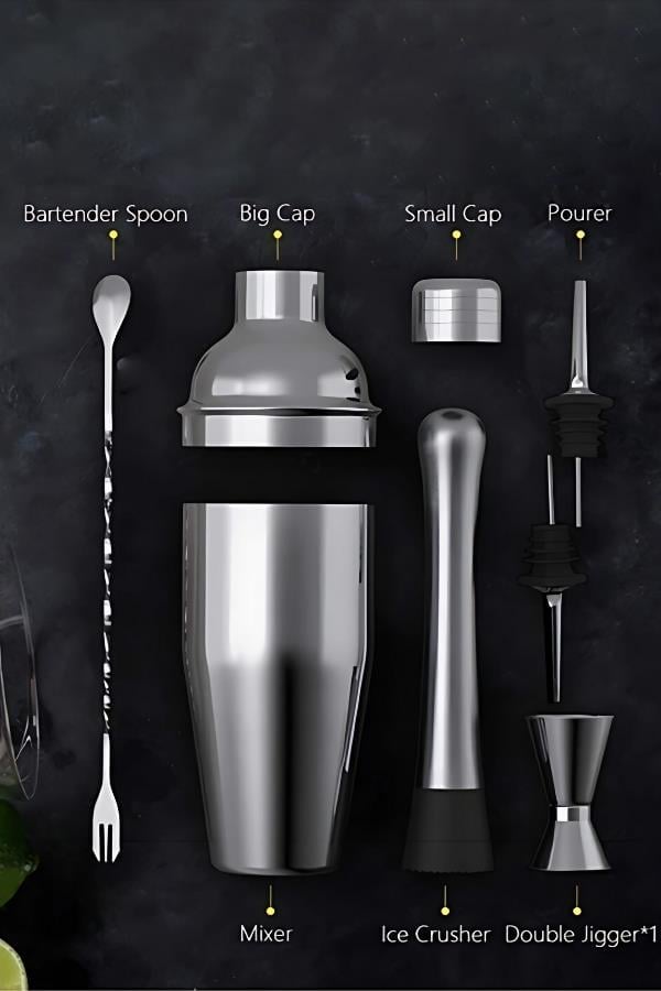 Vosco 6 Parça Avantajlı Kokteyl Set Boston Shaker (750ml) Stok Kodu (VSC-6)